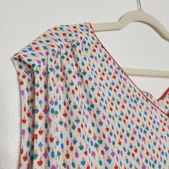 Vintage 60s 70s Popsicles Ice Cream Cones All Over Maxi Union Dress Kay Windsor - Picture 7 of 11